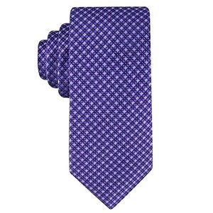 Tommy Hilfiger Purple Micro Grid Silk Tie